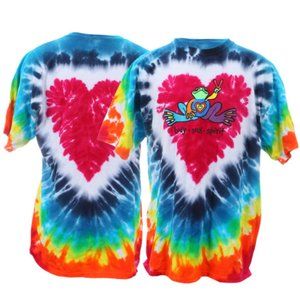 Peace Frogs Heart Tie-Dye T-Shirt ~ Body, Soul, Spirit ~ X-Large ~ Brand New!